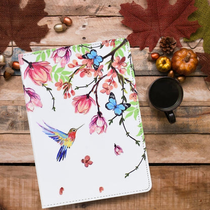 For Samsung Galaxy Tab S6 Lite 2020 Painted Pattern Leather Tablet Case(Flowers Bird) - Tab S6 Lite P610 / P615 by buy2fix | Online Shopping UK | buy2fix