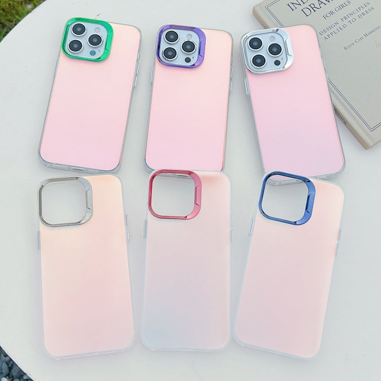 For iPhone 16 Color Plating Discoloration PC Phone Case(Cyan Grey) - iPhone 16 Cases by buy2fix | Online Shopping UK | buy2fix