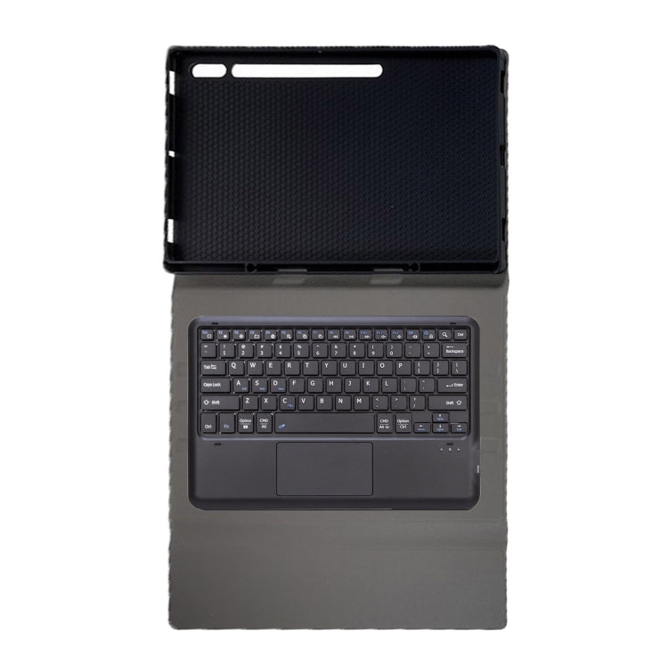 For Samsung Galaxy Tab S10 Ultra A910B Pen Slot Detachable Bluetooth Keyboard Leather Tablet Case(Black) - Samsung Keyboard by buy2fix | Online Shopping UK | buy2fix