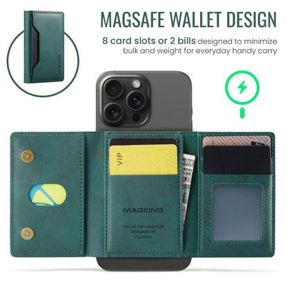 DG.MING MAGKING-K2 Series MagSafe RFID Card Bag(Green) - Card & Passport Bags by DG.MING | Online Shopping UK | buy2fix