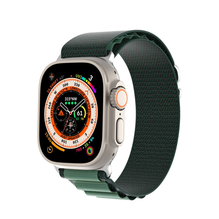 For Apple Watch 46mm / 49mm / 45mm / 44mm DUX DUCIS GS Series Nylon Loop Watch Band(Dark Green) - Watch Bands by DUX DUCIS | Online Shopping UK | buy2fix