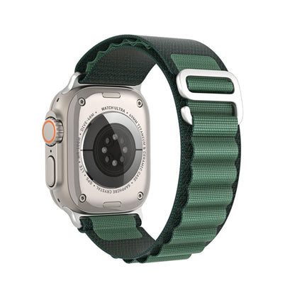 For Apple Watch 46mm / 49mm / 45mm / 44mm DUX DUCIS GS Series Nylon Loop Watch Band(Dark Green) - Watch Bands by DUX DUCIS | Online Shopping UK | buy2fix