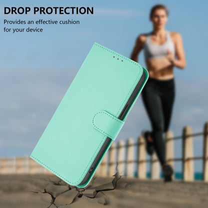 For Sony Xperia 10 VI 2024 Skin Feel Solid Color Leather Phone Case with Lanyard(Mint Green) - Sony Cases by buy2fix | Online Shopping UK | buy2fix