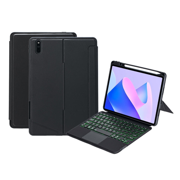 For Huawei MatePad 11 2023 Detachable Backlit Bluetooth Keyboard Leather Case with Touchpad(Black) - Huawei Keyboard by buy2fix | Online Shopping UK | buy2fix