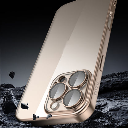 For iPhone 16 Pro Max TOTU PC-2 Soft Jane Series Electroplated TPU Phone Case with Lens Film(Titanium) - iPhone 16 Pro Max Cases by TOTUDESIGN | Online Shopping UK | buy2fix