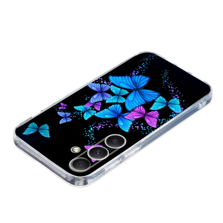 For Samsung Galaxy S25 5G Colorful Painting Pattern TPU Phone Case(Color Butterflies) - Galaxy S25 5G Cases by buy2fix | Online Shopping UK | buy2fix