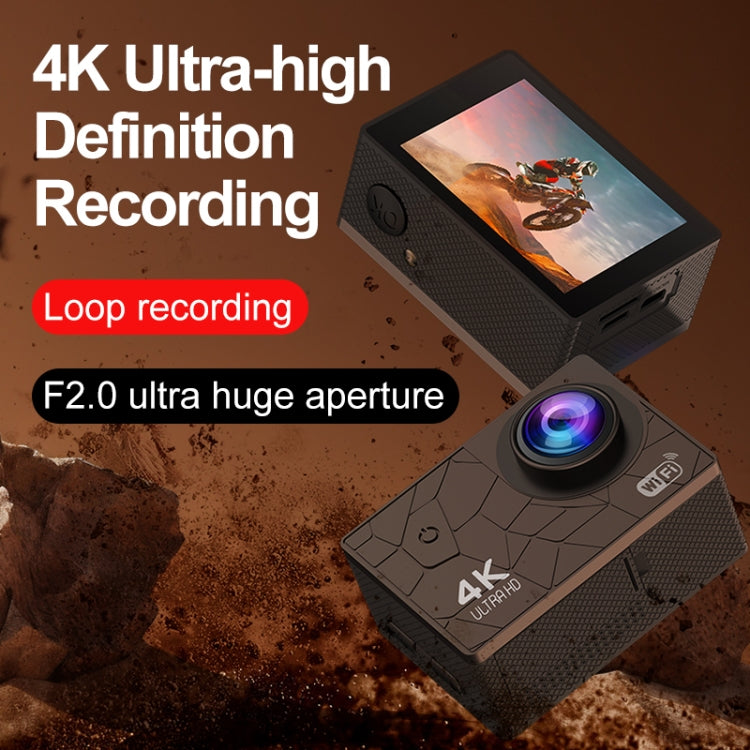 I5-361 2.0 inch IPS HD Screen Wide Angle 4K WiFi Action Camera, Style:without Remote Control - Video Cameras by buy2fix | Online Shopping UK | buy2fix