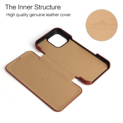 For iPhone 16 Pro Max Fierre Shann Top Layer Cowhide Business Magnetic Leather Phone Case(Brown) - iPhone 16 Pro Max Cases by FIERRE SHANN | Online Shopping UK | buy2fix