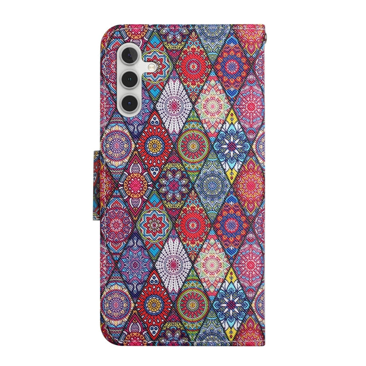 For Samsung Galaxy S25+ 5G Colored Drawing Pattern Leather Phone Case(Diamond Kaleidoscope) - Galaxy S25+ 5G Cases by buy2fix | Online Shopping UK | buy2fix