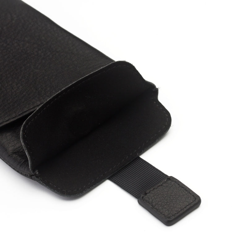 For iPhone X / XS QIALINO Nappa Texture Top-grain Leather Liner Bag with Card Slots(Black) - More iPhone Cases by QIALINO | Online Shopping UK | buy2fix