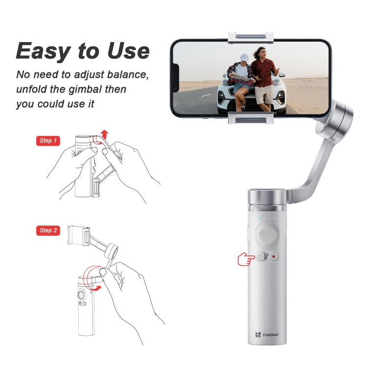 FUNSNAP Capture π Aluminum Alloy Arm 3-Axis Handheld Phone Gimbal, Combo Version(Grey) - Handheld Gimbals by FUNSNAP | Online Shopping UK | buy2fix