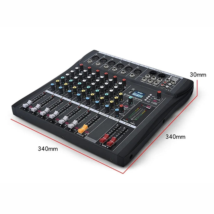 XTUGA CT60X 6-Channels Audio Mixer DJ Mixing Console with 48V Power Supply(EU Plug) - Live Sound Effects Processors by XTUGA | Online Shopping UK | buy2fix