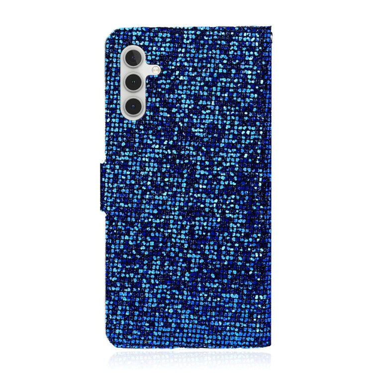 For Samsung Galaxy S25 5G Glitter Powder Filp Leather Phone Case(Blue) - Galaxy S25 5G Cases by buy2fix | Online Shopping UK | buy2fix