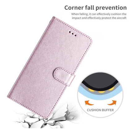 For Samsung Galaxy S25+ 5G Silk Texture Horizontal Flip Leather Phone Case(Rose Pink) - Galaxy S25+ 5G Cases by buy2fix | Online Shopping UK | buy2fix