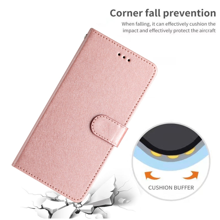 For Samsung Galaxy S25 Ultra 5G Silk Texture Horizontal Flip Leather Phone Case(Rose Gold) - Galaxy S25 Ultra 5G Cases by buy2fix | Online Shopping UK | buy2fix