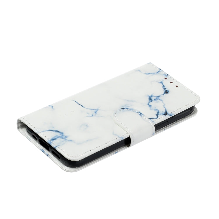 For Samsung Galaxy S25 Ultra 5G Colored Drawing Marble Pattern Leather Phone Case(White Marble) - Galaxy S25 Ultra 5G Cases by buy2fix | Online Shopping UK | buy2fix