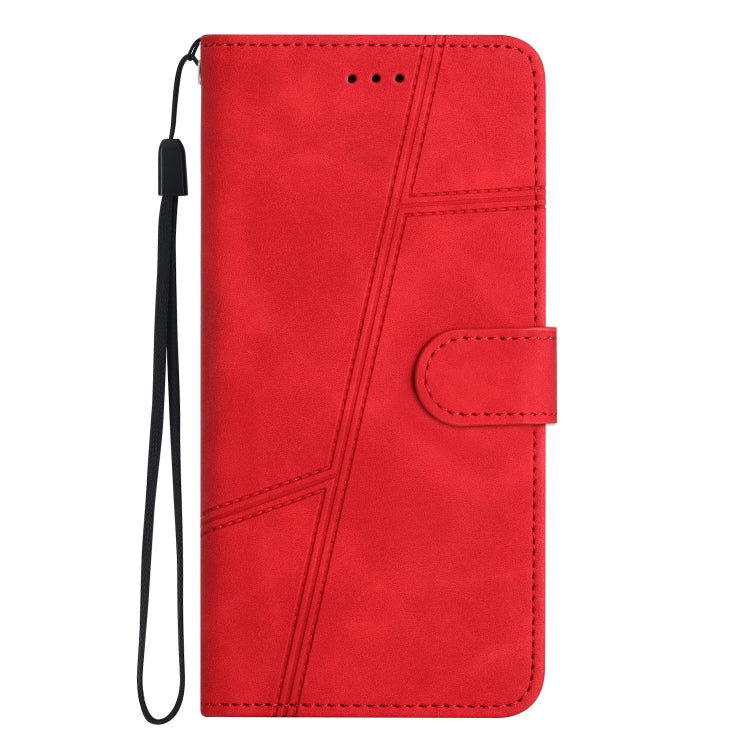 For Samsung Galaxy S25 Ultra 5G Skin-feel Stitching Leather Phone Case(Red) - Galaxy S25 Ultra 5G Cases by buy2fix | Online Shopping UK | buy2fix