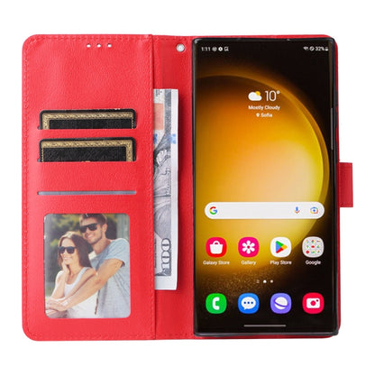 For Samsung Galaxy S25 Ultra 5G 3-Card Slots Multifunctional Leather Phone Case(Red) - Galaxy S25 Ultra 5G Cases by buy2fix | Online Shopping UK | buy2fix