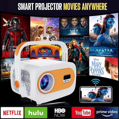 JY325 1280 x 720P 200ANSI Amlogic H713 CPU Android 11.0 Portable Projector, US Plug(White) - LED Projector by buy2fix | Online Shopping UK | buy2fix