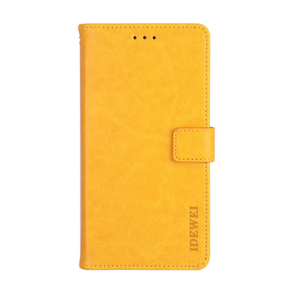 For Blackview BV5500 idewei Crazy Horse Texture Horizontal Flip Leather Case with Holder & Card Slots & Wallet(Yellow) - More Brand by idewei | Online Shopping UK | buy2fix