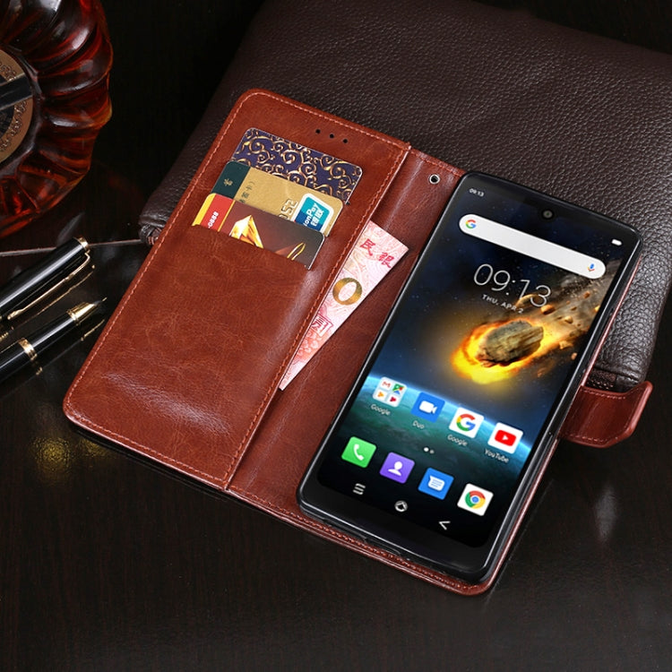 For Blackview BV6900 idewei Crazy Horse Texture Horizontal Flip Leather Case with Holder & Card Slots & Wallet(Brown) - More Brand by idewei | Online Shopping UK | buy2fix