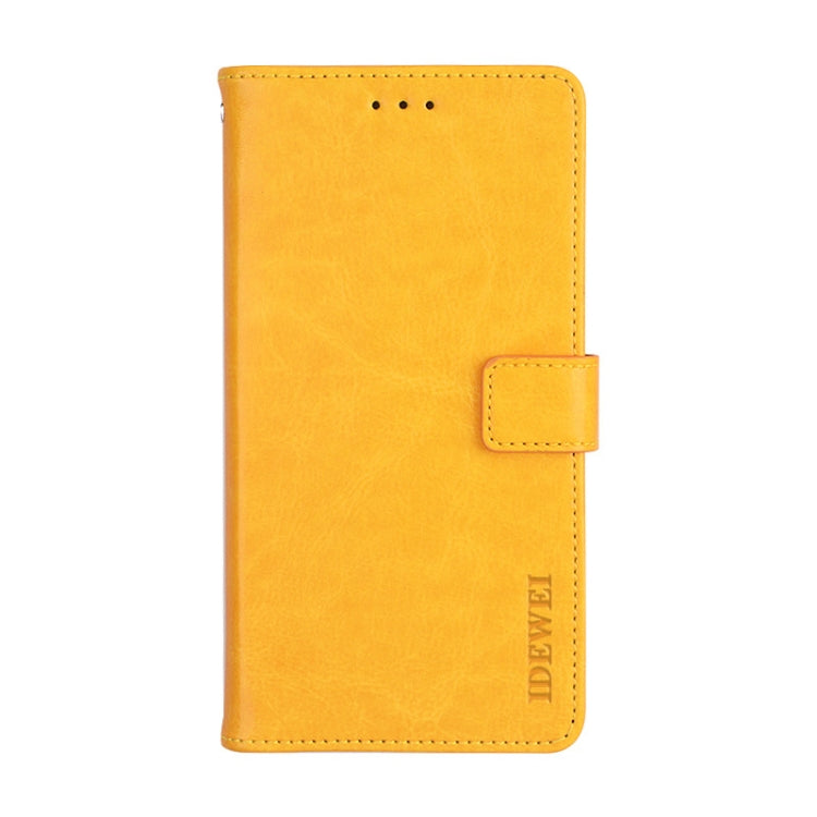 For DOOGEE N20 Pro idewei Crazy Horse Texture Horizontal Flip Leather Case with Holder & Card Slots & Wallet(Yellow) - More Brand by idewei | Online Shopping UK | buy2fix