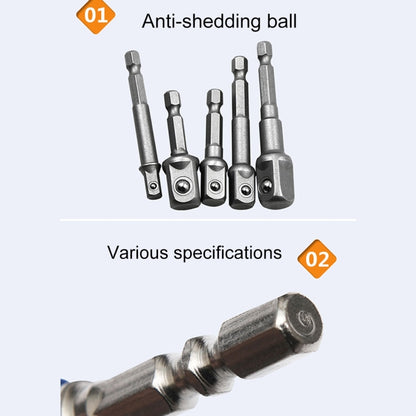 3 PCS/Set Socket Bit Extension Bar Hex Shank Adapter Drill Nut Driver Power Drill Bit(1/4, 3/8, 1/2 inch), Length:65-73mm - Hex Key & Spanner by buy2fix | Online Shopping UK | buy2fix