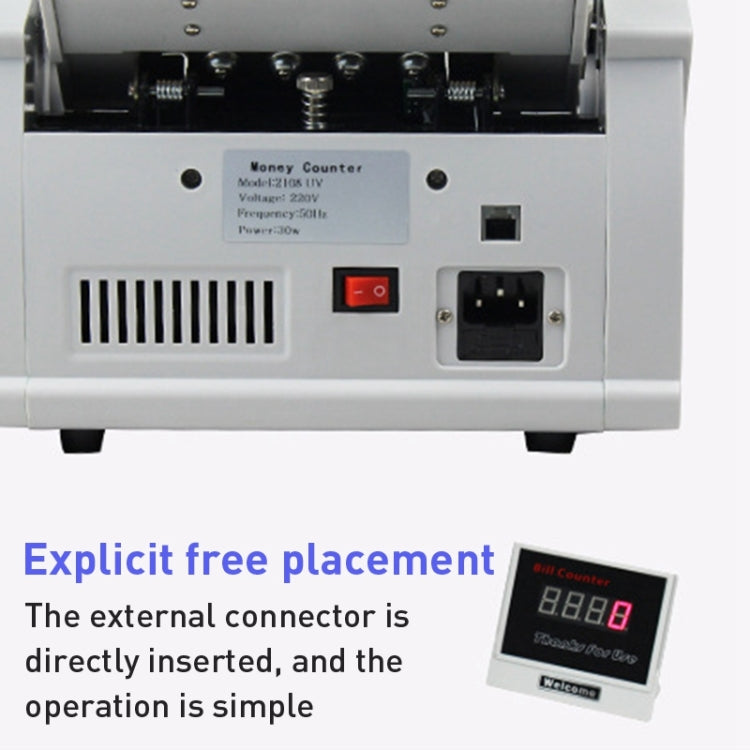 2108UV/IR 220V Multi-Currency Money Counter, Specification: US Plug - Currency Counter by buy2fix | Online Shopping UK | buy2fix