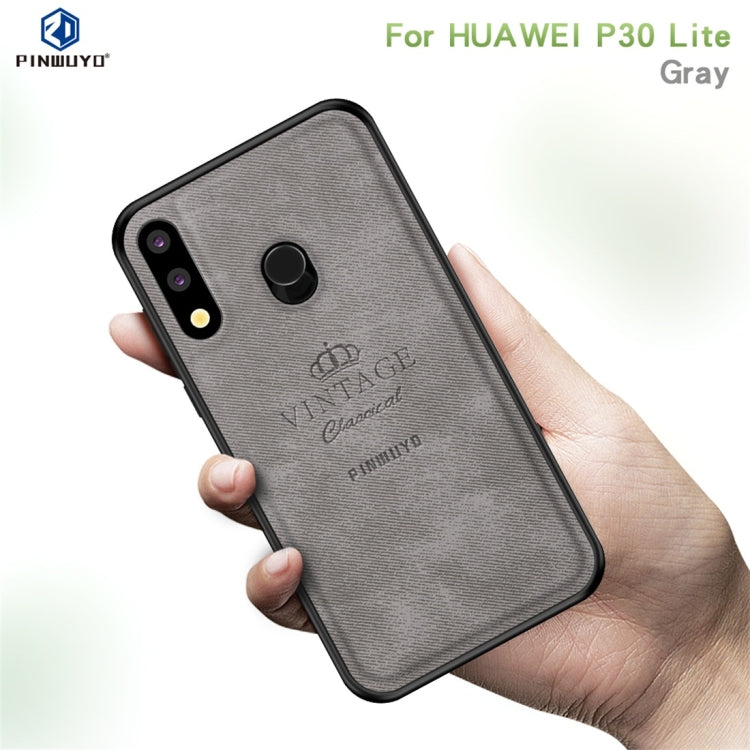 PINWUYO Shockproof Waterproof Full Coverage PC + TPU + Skin Protective Case for Huawei P30 Lite (Grey) - Huawei Cases by PINWUYO | Online Shopping UK | buy2fix