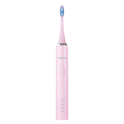 VGR V-805 IPX7 USB Magnetic Suspension Sonic Shock Toothbrush with Memory Function(Pink) - Toothbrushes by VGR | Online Shopping UK | buy2fix