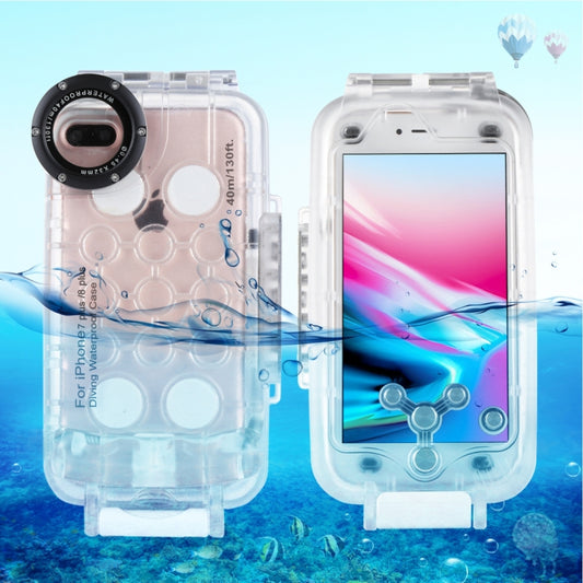 HAWEEL 40m/130ft Waterproof Diving Case for iPhone 8 Plus & 7 Plus, Photo Video Taking Underwater Housing Cover(Transparent) - More iPhone Cases by HAWEEL | Online Shopping UK | buy2fix