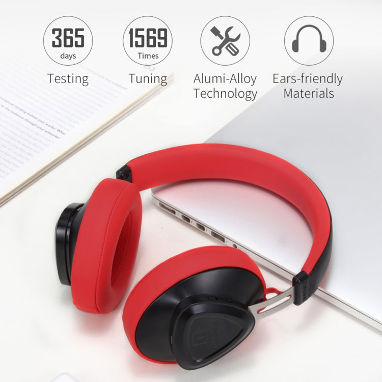 Bluedio TMS Bluetooth Version 5.0 Headset Bluetooth Headset Can Connect Cloud Data to APP(Red) - Headset & Headphone by Bluedio | Online Shopping UK | buy2fix