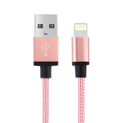 1m Woven Style Metal Head 58 Cores 8 Pin to USB 2.0 Data / Charger Cable(Magenta) - Normal Style Cable by buy2fix | Online Shopping UK | buy2fix