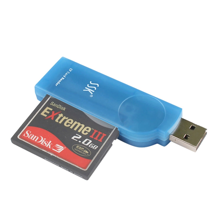 SSK SCRS028 USB 2.0 Interface External Card Reader, Supports CF Card / MD -  by buy2fix | Online Shopping UK | buy2fix