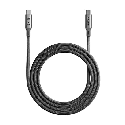 MOMAX DC31 1m USB3.2 USB-C / Type-C to USB-C / Type-C 100W Braided Data Sync Charge Cable (Black) - USB-C & Type-C Cable by MOMAX | Online Shopping UK | buy2fix
