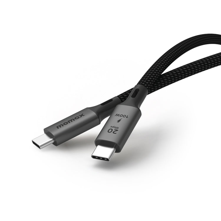 MOMAX DC31 1m USB3.2 USB-C / Type-C to USB-C / Type-C 100W Braided Data Sync Charge Cable (Black) - USB-C & Type-C Cable by MOMAX | Online Shopping UK | buy2fix