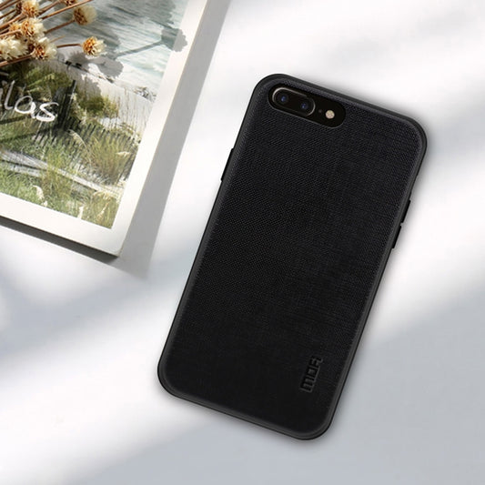 MOFI Anti-slip PC + TPU + Cloth Case for iPhone 8 Plus & 7 Plus(Black) - More iPhone Cases by MOFI | Online Shopping UK | buy2fix