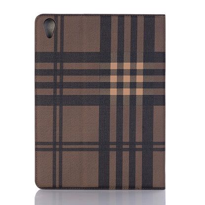 Plaid Texture Horizontal Flip PU Leather Case for iPad Air 13 2024 / iPad Pro 12.9 inch (2018), with Holder & Card Slots & Wallet (Coffee) - iPad Pro 12.9 (2018) Cases by buy2fix | Online Shopping UK | buy2fix