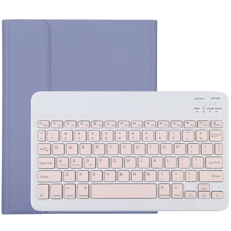 TG11B Detachable Bluetooth Pink Keyboard + Microfiber Leather Tablet Case for iPad Pro 11 inch (2020), with Pen Slot & Holder (Purple) - For iPad Pro by buy2fix | Online Shopping UK | buy2fix