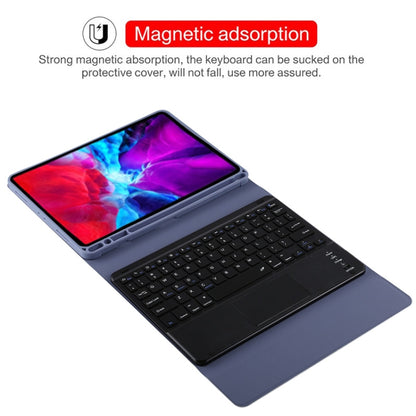 TG11BC Detachable Bluetooth Black Keyboard Microfiber Leather Tablet Case for iPad Pro 11 inch (2020), with Touchpad & Pen Slot & Holder (Purple) - For iPad Pro by buy2fix | Online Shopping UK | buy2fix