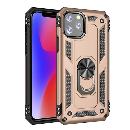 Armor Shockproof TPU + PC Protective Case for iPhone 11 Pro Max, with 360 Degree Rotation Holder(Gold) - iPhone 11 Pro Max Cases by buy2fix | Online Shopping UK | buy2fix