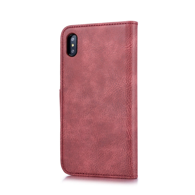 For iPhone XS Max DG.MING Crazy Horse Texture Flip Detachable Magnetic Leather Case with Holder & Card Slots & Wallet (Red) - More iPhone Cases by DG.MING | Online Shopping UK | buy2fix