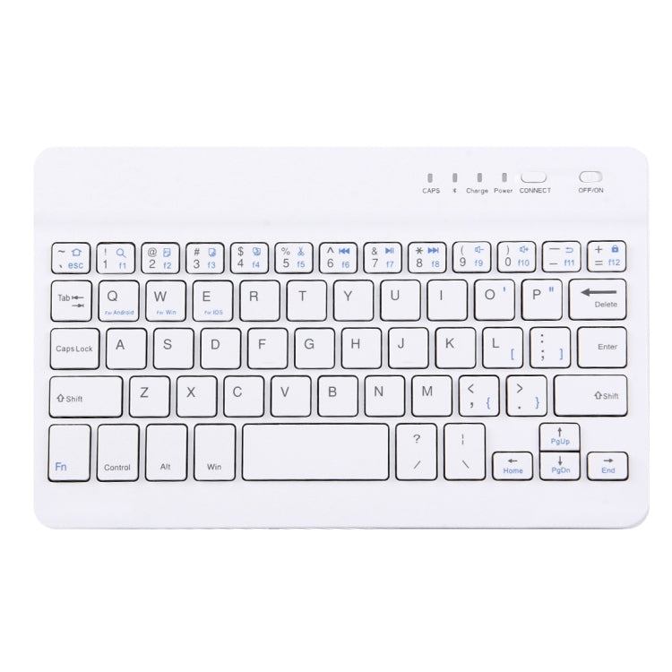 Portable Bluetooth Wireless Keyboard, Compatible with 9 inch Tablets with Bluetooth Functions (White) - Universal Keyboard by buy2fix | Online Shopping UK | buy2fix