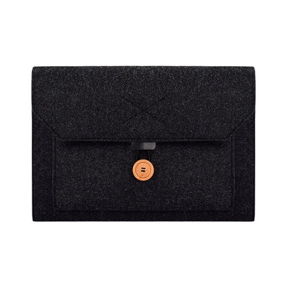 ND06 Multi-purpose Felt Button Laptop Inner Bag for 15.4 inch Laptop(Black) - 15 inch by buy2fix | Online Shopping UK | buy2fix