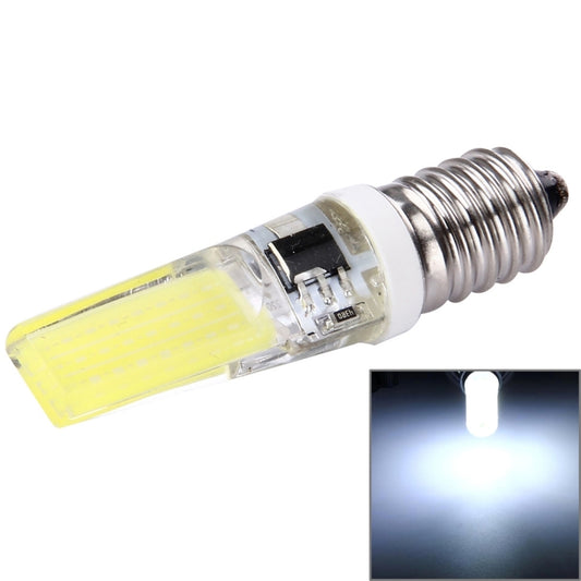 E14 3W 300LM COB LED Light , Silicone Dimmable for Halls / Office / Home, AC 220-240V(White Light) - LED Blubs & Tubes by buy2fix | Online Shopping UK | buy2fix