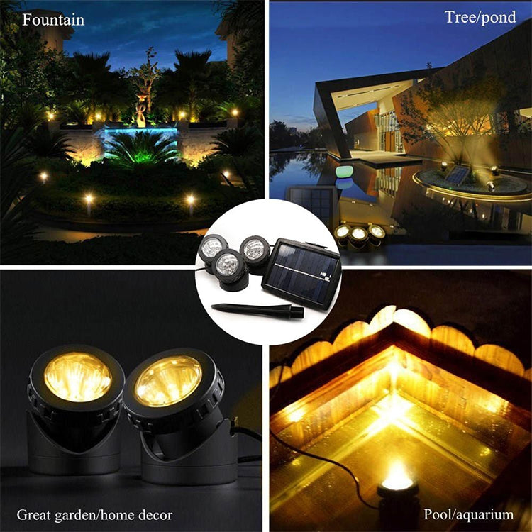 Single Head LED Outdoor Waterproof Solar Underwater Spotlight Floodlight - Underwater Lights by buy2fix | Online Shopping UK | buy2fix