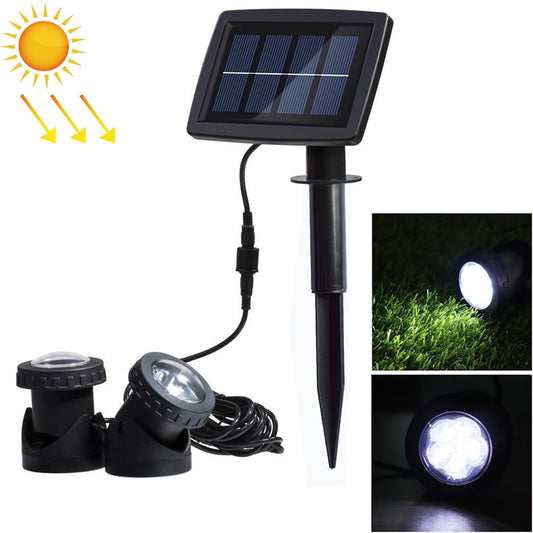 Two Heads LED Outdoor Waterproof Solar Underwater Spotlight Floodlight - Underwater Lights by buy2fix | Online Shopping UK | buy2fix