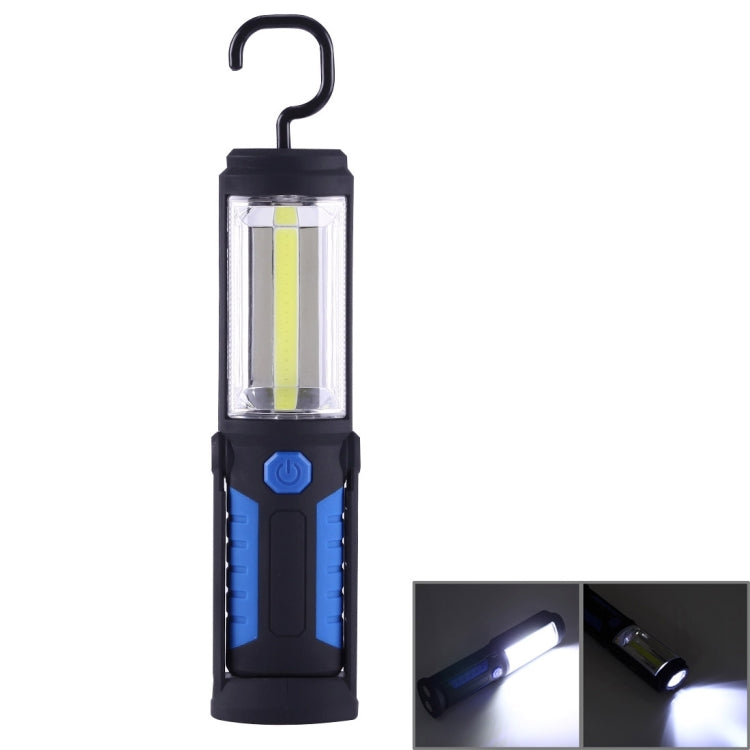 PR5W-1 5W COB+1W F8 IP43 Waterproof White Light LED Torch Work Light , 400 LM Multi-function USB Charging Portable Emergency Work Stand Light with Magnetic & 360 Degrees Swivel Hook(Blue) - LED Flashlight by buy2fix | Online Shopping UK | buy2fix