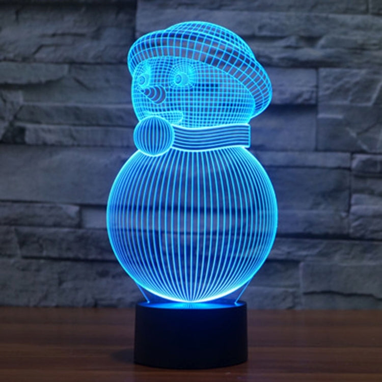 Snowman Style 3D Touch Switch Control LED Light , 7 Color Discoloration Creative Visual Stereo Lamp Desk Lamp Night Light - Novelty Lighting by buy2fix | Online Shopping UK | buy2fix