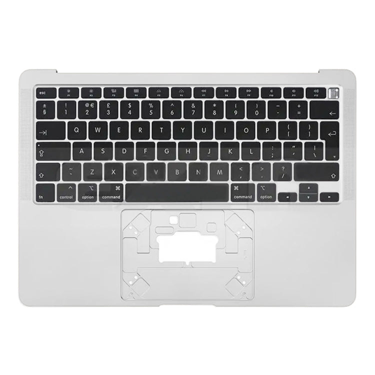 For Macbook Air 13 2020 M1 A2337 C-side Cover + UK Edition Key Board (Silver) - Bottom Cover by buy2fix | Online Shopping UK | buy2fix